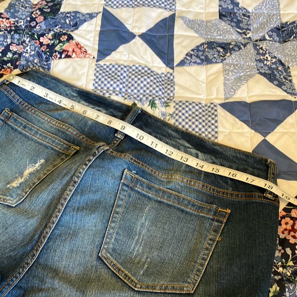 Torrid Blue Boyfriend Shorts Distressed Style - Picture 6 of 7